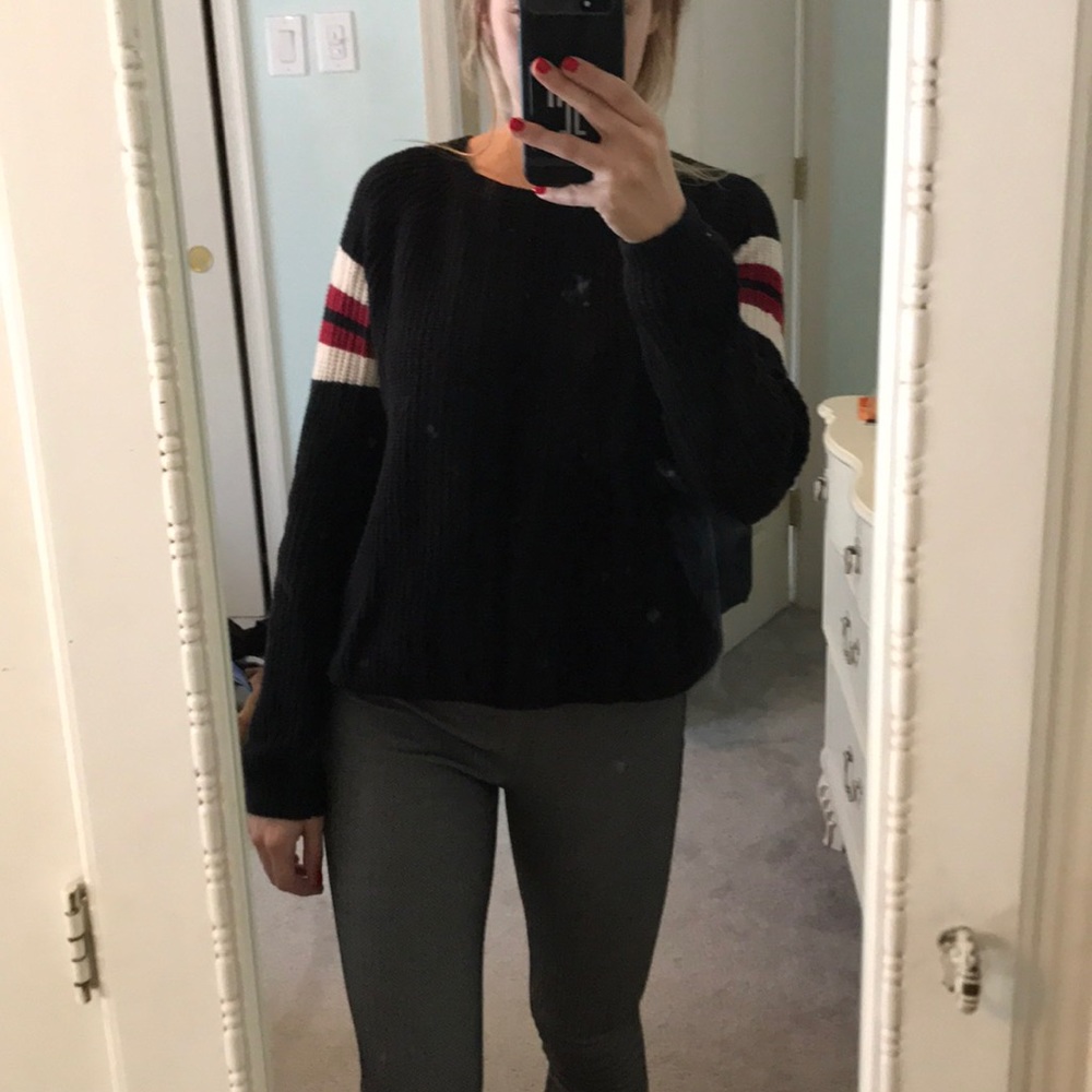 Forever 21 Arm Striped Sweater